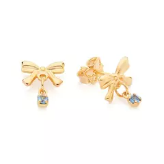 BRINCO LAÇO BANHADO A OURO 18K COM ZIRCÔNIAS - 5274010003 - ENACESSORIOS • Elâine Nascimento