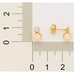 Brinco rommanel folheado a ouro 18k com zircônia - 5267710006 na internet