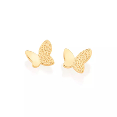 Brinco borboleta rommanel folheado a ouro - 526989