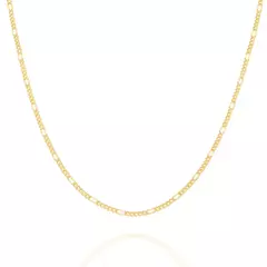 Gargantilha rommanel folheada a ouro 18k elo alternado e batido - tam.42 5300704200