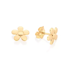Brinco flor folheado a ouro - 527108 - comprar online
