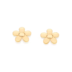 Brinco flor folheado a ouro - 527108