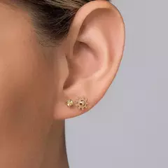 Kit brinco sol rommanel folheado a ouro 18k com zircônias - 5271770001 - ENACESSORIOS • Elâine Nascimento