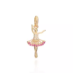 PINGENTE ROMMANEL BAILARINA BANHADO A OURO 18K COM ZIRCÔNIAS - TAM.ÚNICO 5427840039