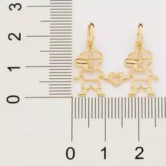 Pingente dois meninos ROMMANEL folheado a ouro 18k - tam.único 542646 na internet