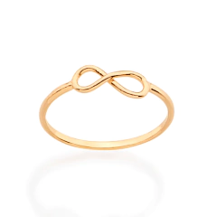 Anel Rommanel infinito folheado a ouro - 511815