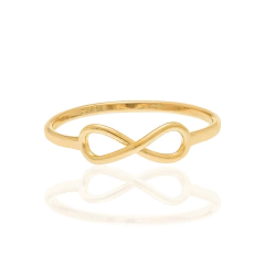 Anel Rommanel infinito folheado a ouro - 511815 - comprar online