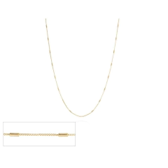 Cordão folheado a ouro fio veneziana - tam.60CM - 531716