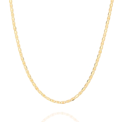 cordão chapinha rommanel folheado a ouro - tam.42cm - 531155