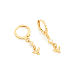 Brinco argola com espírito santo folheado a ouro - 526679 - comprar online