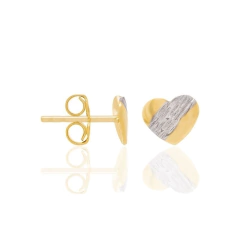 Brinco folheado a ouro com aplicação de rhodium - 520240 - comprar online