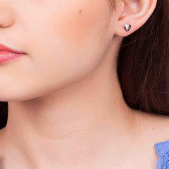 Brinco folheado a ouro com aplicação de rhodium - 520240 na internet