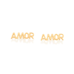 Brinco amor rommanel folheado a ouro - 526448