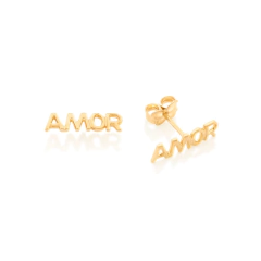 Brinco amor rommanel folheado a ouro - 526448 - comprar online