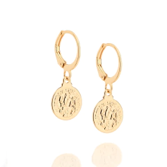 CARTELA DE BRINCOS ROMMANEL - MEDALHA DE SÃO BENTO + KIT BRINCO FLOR E ZIRCÔNIA. - comprar online