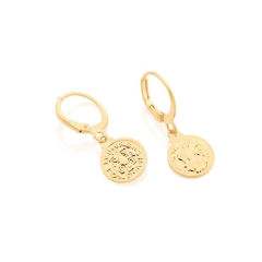 CARTELA DE BRINCOS ROMMANEL - MEDALHA DE SÃO BENTO + KIT BRINCO FLOR E ZIRCÔNIA. na internet