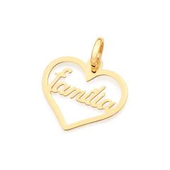 Pingente Rommanel família folheado a ouro - 542343
