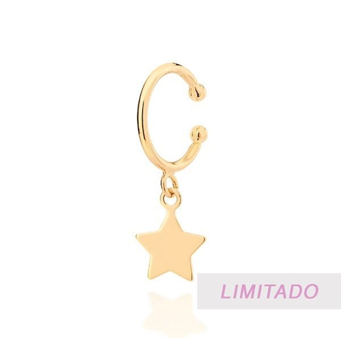 BRINCO PIERCING DE PRESSÃO ESTRELA FOLHEADO A OURO - 526781