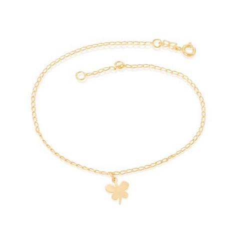 Tornozeleira ROMMANEL folheada a ouro com borboleta - tam.25 - 550611