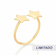 Anel ajustável rommanel estrela folheado a ouro - 513202 - comprar online