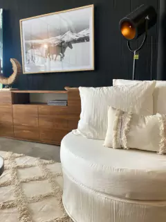 Sillón Circular Tusor Natural