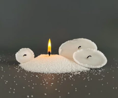 Imagen de Candle Sand Wax ~ Vela de cera de arena + 1 metro de pabilo de regalo, sin fragancia, sin color