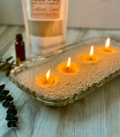 Imagen de Candle Sand Wax ~ Vela de cera de arena + 1 metro de pabilo de regalo, sin fragancia, sin color