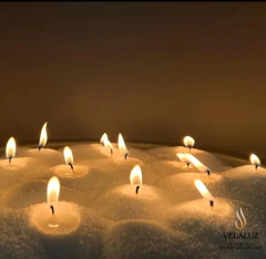 Candle Sand Wax ~ Vela de cera de arena + 1 metro de pabilo de regalo, sin fragancia, sin color