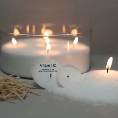 Candle Sand Wax ~ Vela de cera de arena + 1 metro de pabilo de regalo, sin fragancia, sin color - Velaluz