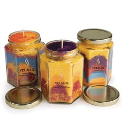 Kit Candle Sand Wax ~ Vela de cera de arena (250 gramos) + 1 envase de vidrio + 1 metro de pabilo de regalo + 1 esencia de 20 ml+ 1 color - comprar online