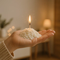 Candle Sand Wax ~ Vela de cera de arena + 1 metro de pabilo de regalo, sin fragancia, sin color - comprar online