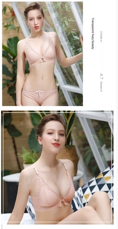 Imagem do Sutiã de renda sensual, lingerie para mulheres, sutiã de push up, calcinha, roupa íntima para mulheres, conjuntos de lingerie
