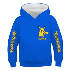Crianças pokemon meninos dos desenhos animados anime algodão impressão hoodie juventude outono moletom com capuz meninos roupas de manga longa pulôver - loja online