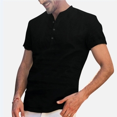 Camisa masculina casual manga curta botões para cima respira legal camisa solta streetwear camisas masculinas para homem - Lojas Stefano
