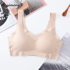 Xxl mulheres sutiãs tanque com construído em sutiã acolchoado colheita topos moda lingerie feminina sem costura confortável roupa interior para menina - comprar online