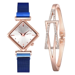 Relógio de luxo feminino quadrado dial aço inoxidável quartzo relógios para as mulheres novo relógio senhoras pulseira vestido relógio relogios feminino na internet