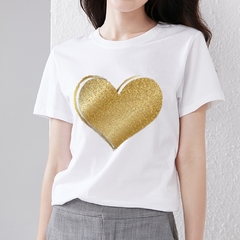 Camiseta feminina, camiseta da moda, simples, de manga curta, com gola redonda, para moças, estilo harajuku, de verão, casual
