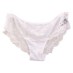 Lingerie sexy moda feminina calcinha renda ver através de roupa interior intimate respirável g-string tangas de cintura baixa trajes eróticos - Lojas Stefano