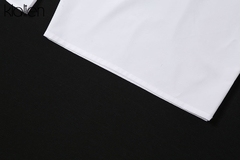 Klaliens vestido branco feminino de manga longa, elegante vestido para escritório, para férias, de outono - Lojas Stefano