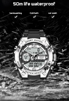 Lige digital men militar assista 50m relógio de pulso à prova dwaterproof água led relógio de quartzo relógio do esporte masculino grandes relógios masculinos relogios masculinos - comprar online