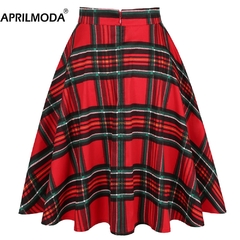 Girassol outono saias plissadas 2021 mulheres saias midi faldas 50s 1950s vintage feminino grande balanço dona de casa rockabilly festa saia - Lojas Stefano