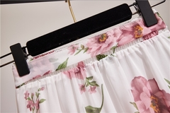 Sumiitro saia longa feminina, saia midi de cintura alta para mulheres primavera verão estilo coreano branco e preto de chiffon na internet