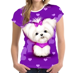 Camiseta de verão feminina, camiseta da moda com estampa 3d de cachorro, harajuku, de manga curta, unissex, para mulheres e meninas - comprar online