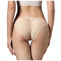 Mulheres sexy tule rendas cintura baixa perspectiva sensualidade calcinha calcinha de renda calcinha feminina cintura alta plus size feminino - Lojas Stefano