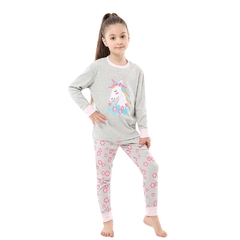 Pijama infantil de unicórnio e dinossauro, pijama para crianças de 1 a 8 anos, novo, 2020