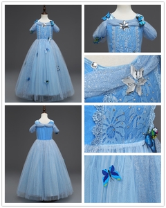 Fantasia menina princesa vestidos beleza belle cosplay traje neve natal halloween princesa fantasiar-se crianças roupas de festa - loja online