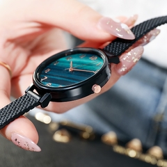 Imagem do Wokai relógios de pulso de luxo feminino, relógio de quartzo pulseira de silicone visor de relógio feminino casual