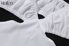 Klaliens vestido branco feminino de manga longa, elegante vestido para escritório, para férias, de outono - comprar online