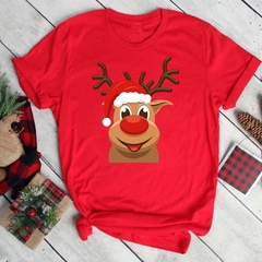 Imagem do Maycaur camiseta feminina de manga curta, linda, de cervo, harajuku, moda natal, estampada, branca, adequada todas as estações, camisetas