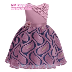 Vestido bordado de flores para meninas, princesa de natal, elegante, infantil, vestidos para festa de casamento, meninas, vestido de halloween, roupas de meninas